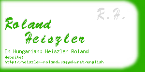 roland heiszler business card